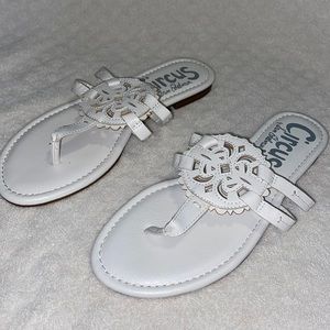 White sandals
